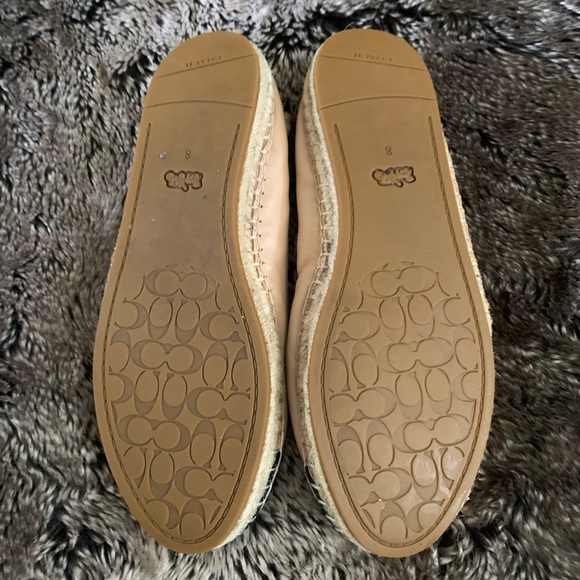 COACH Camryn espadrille leather cap toe flats size 8 - Picture 4 of 4